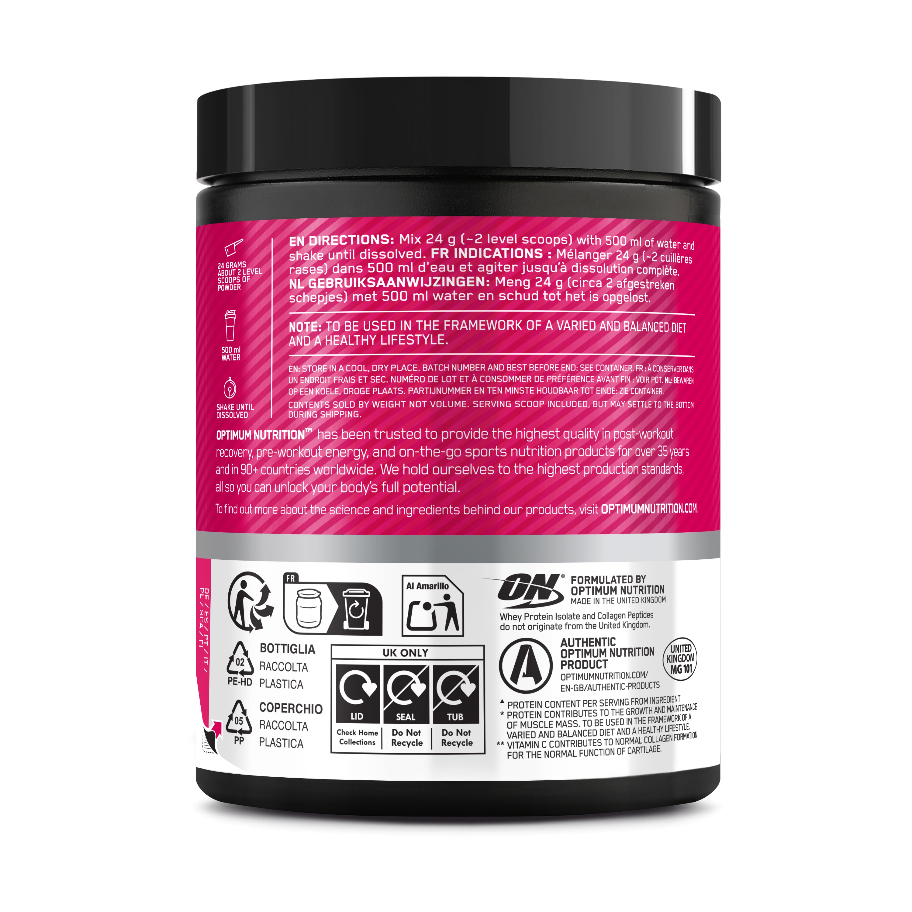 Optimum Nutrition CLEAR WHEY COLLAGEN APPLE RASP 240G