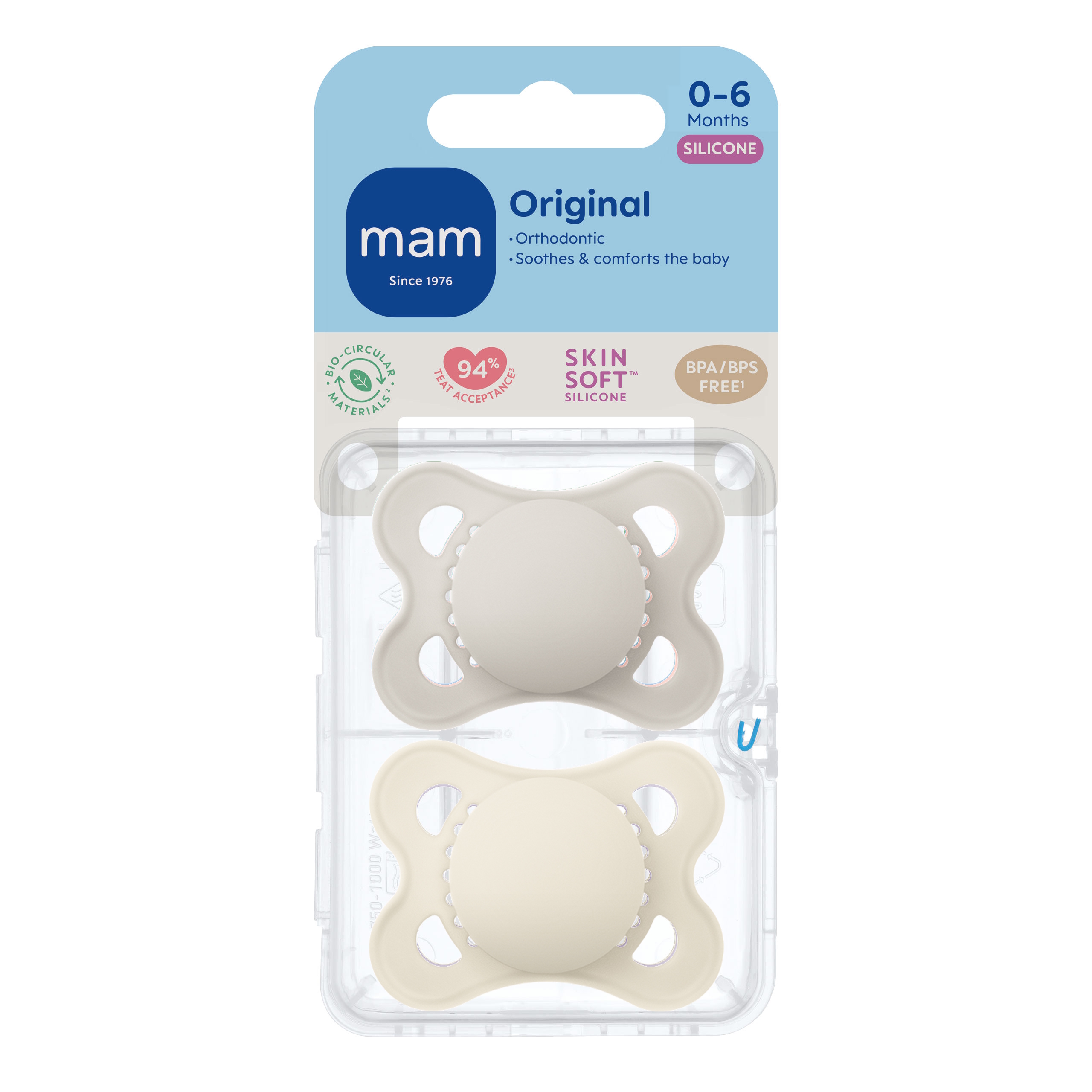 MAM Orig Silk 0-6m 2p Box V Neutral Unprint