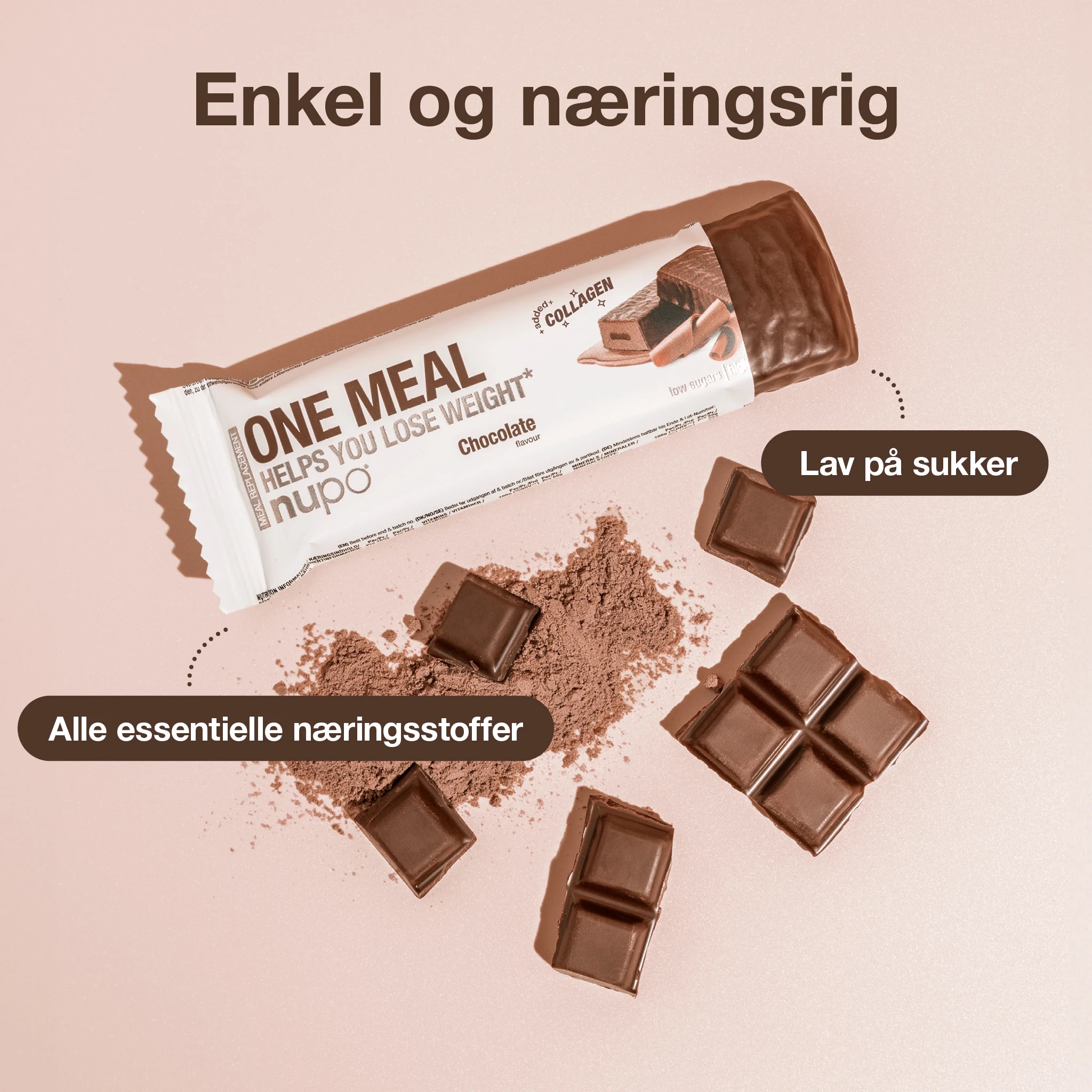 Nupo One Meal Bar Chocolate +Collagen