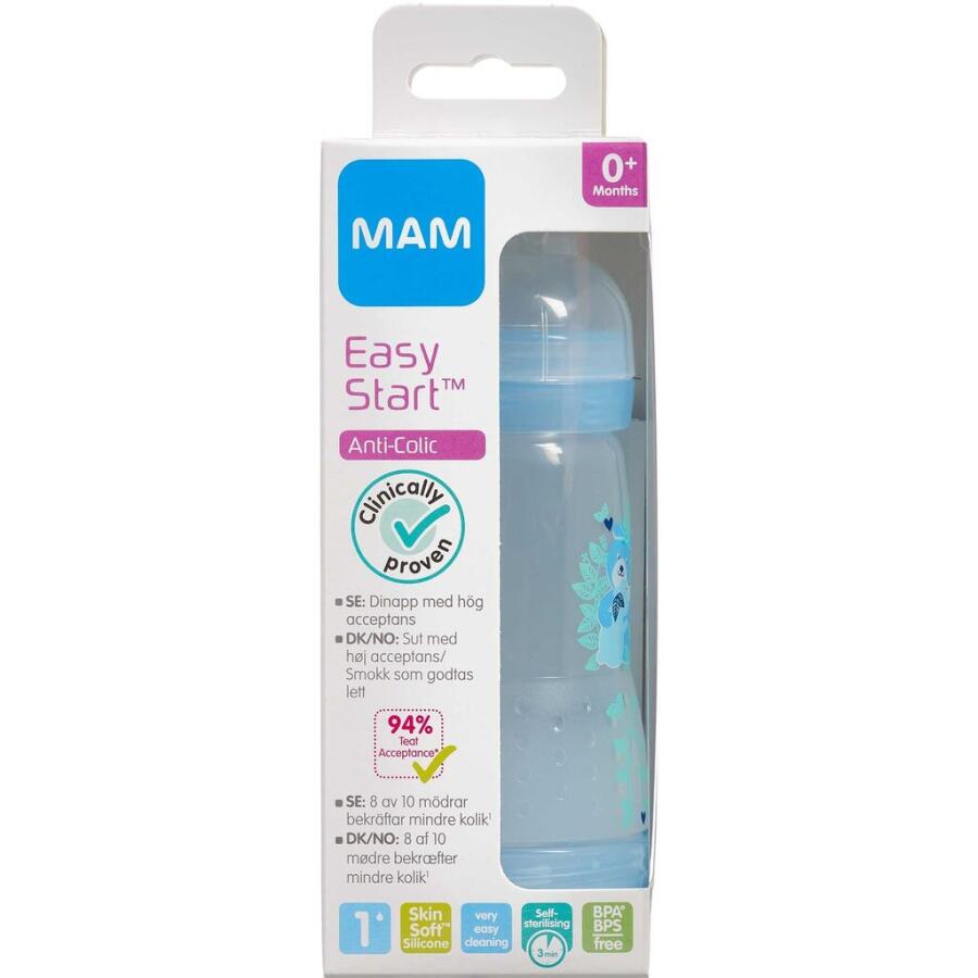 MAM Anti-Colic Sutteflaske Blå 260 ml