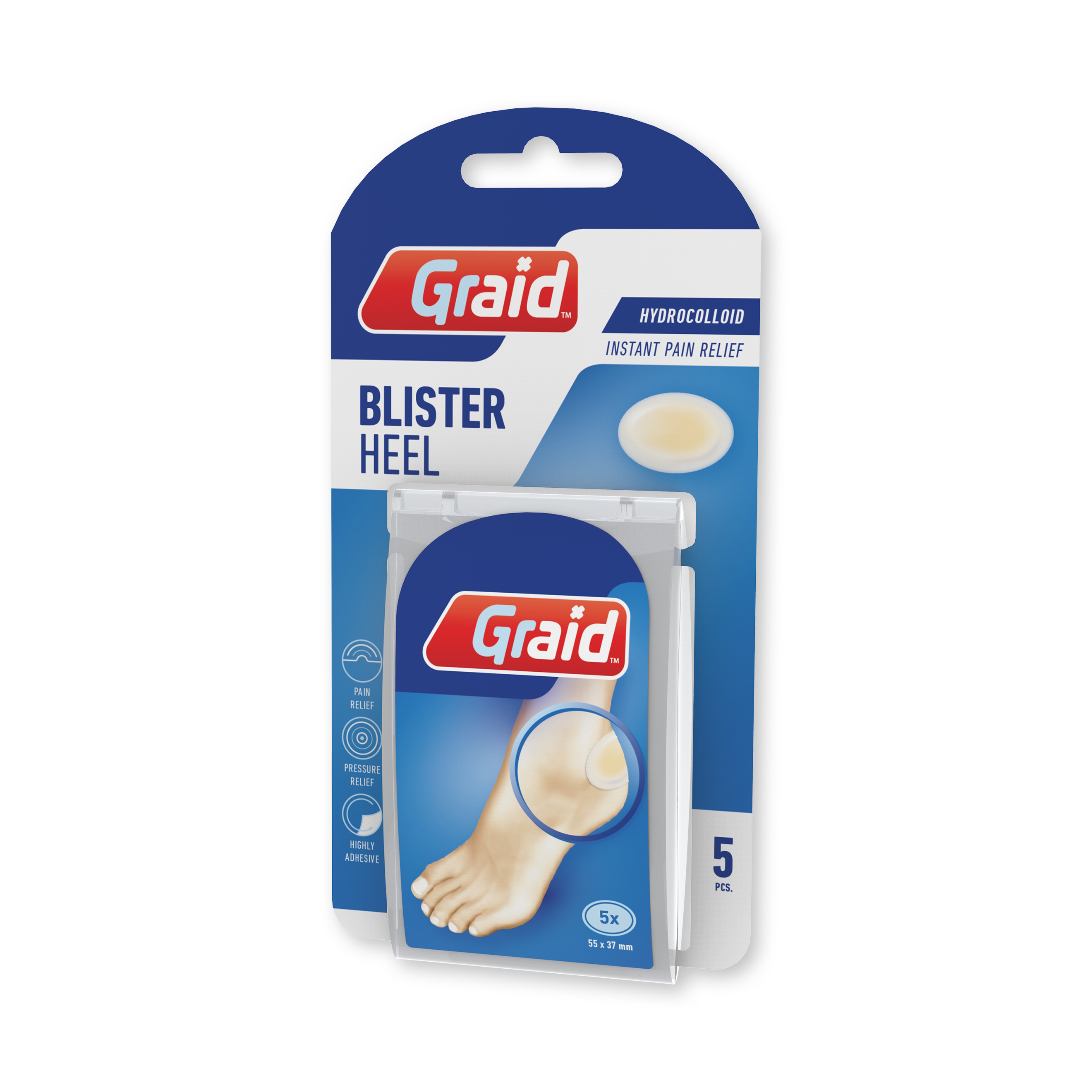 GRAID BLISTER PLASTER HEEL