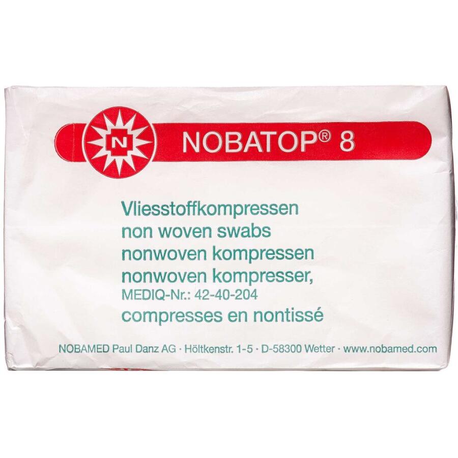 NOBATOP 8 Kompres usteril 7,5 x 7,5 cm