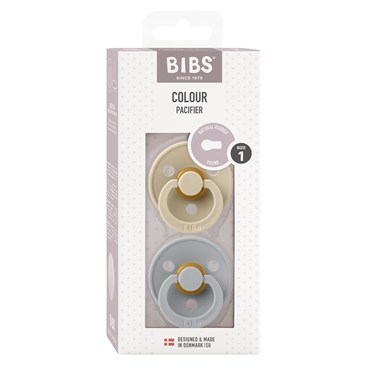 BIBS Colour 2-pak Vanilla/Cloud Size 1