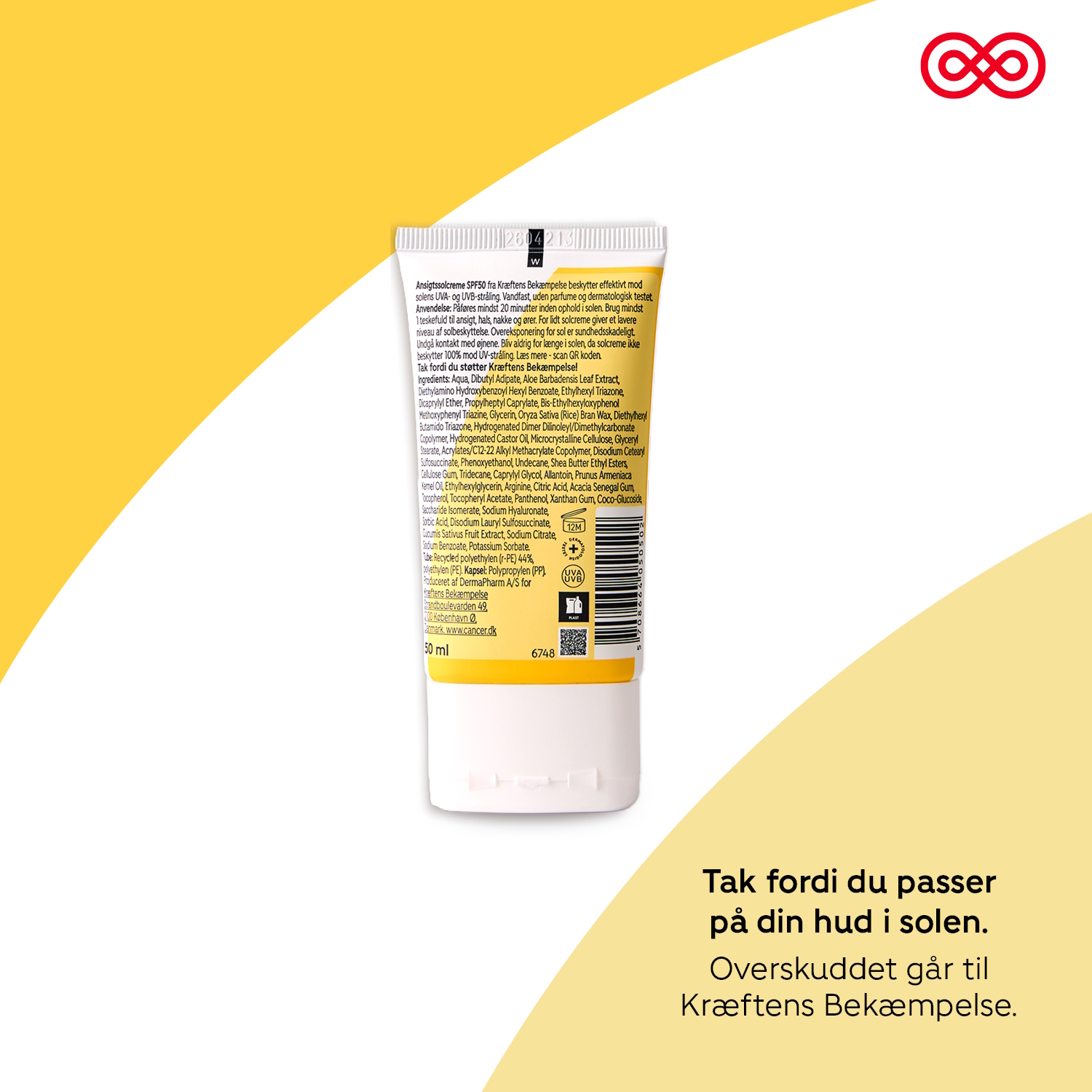 Kræftens Bekæmpelse Ansigtssolcreme SPF 50