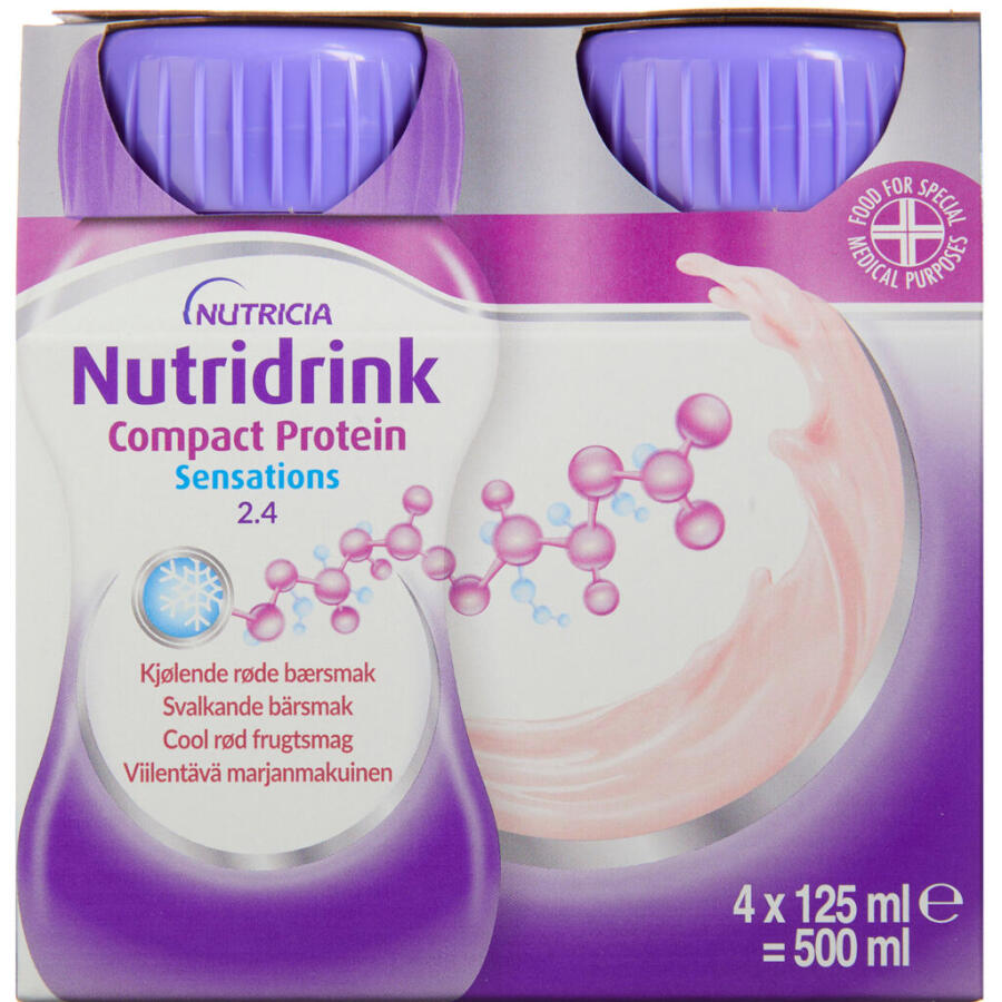 Nutridrink Compact Protein Sensations Cool Rød Frugtsmag