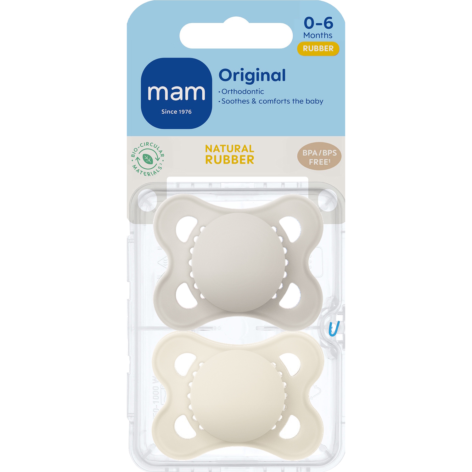 MAM Original Natural Rubber Neutral 0-6m Uden motiv