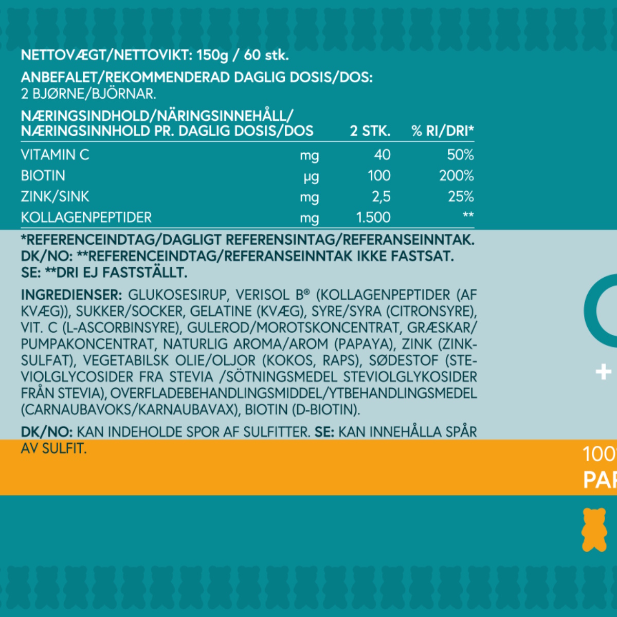 VitaYummy Collagen, Papaya - 60 stk.