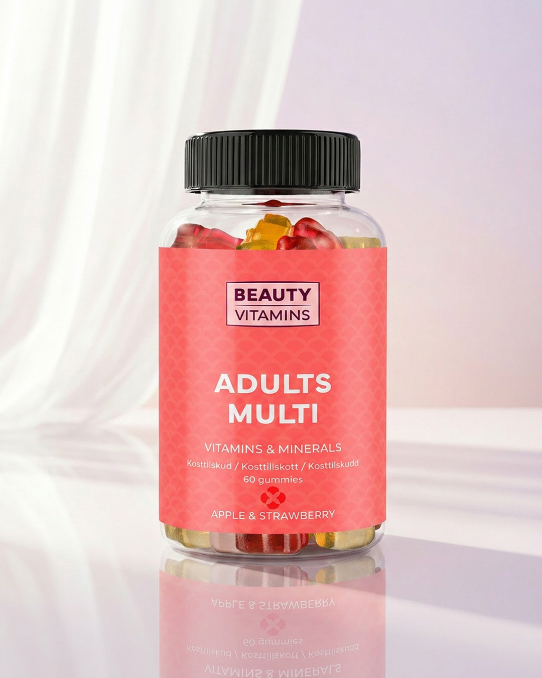 Beauty Vitamins Adults Multi (Apple, Strawberry) - 60 stk.