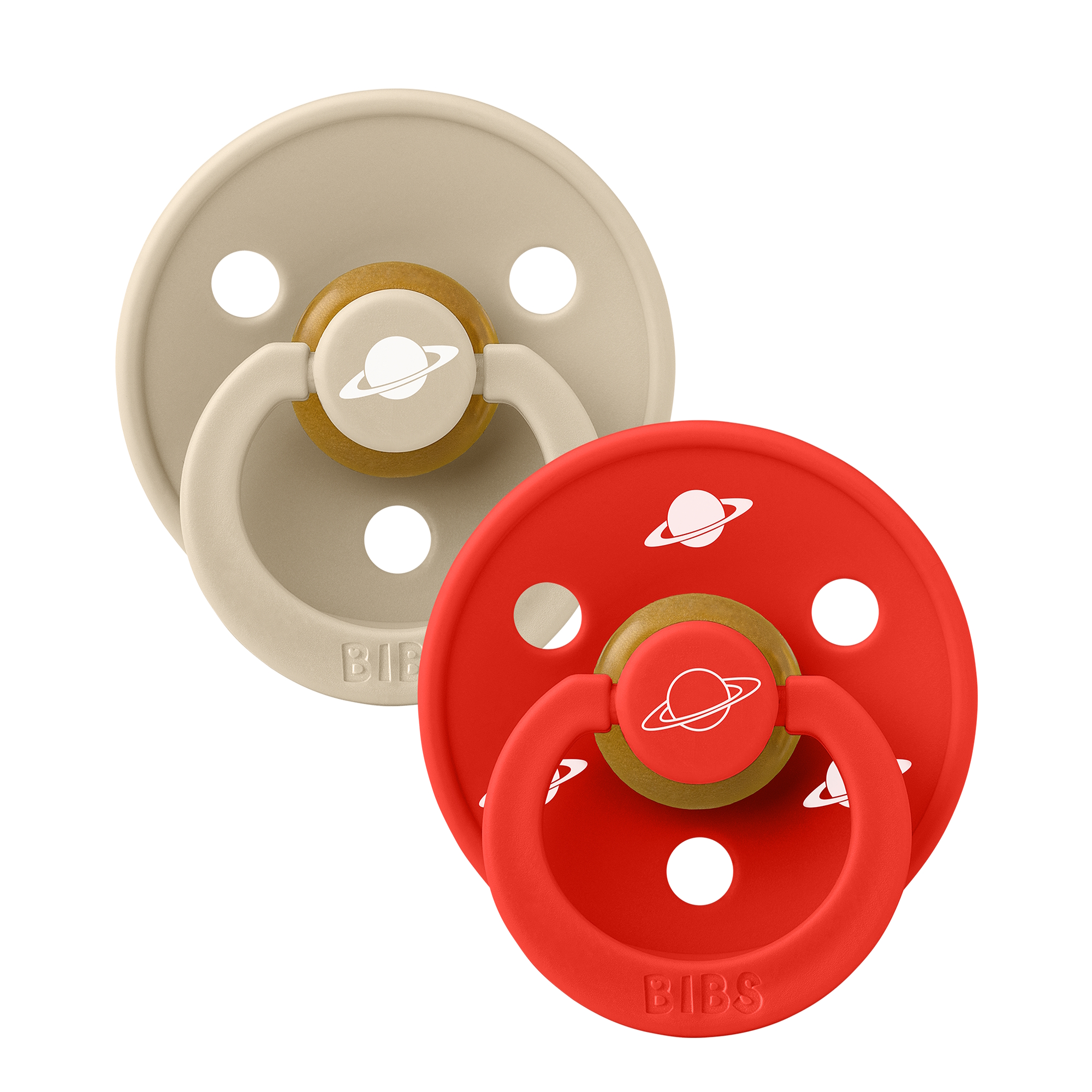 BIBS Pacifier Colour 2 PACK Latex Size 2 Vanilla Mix