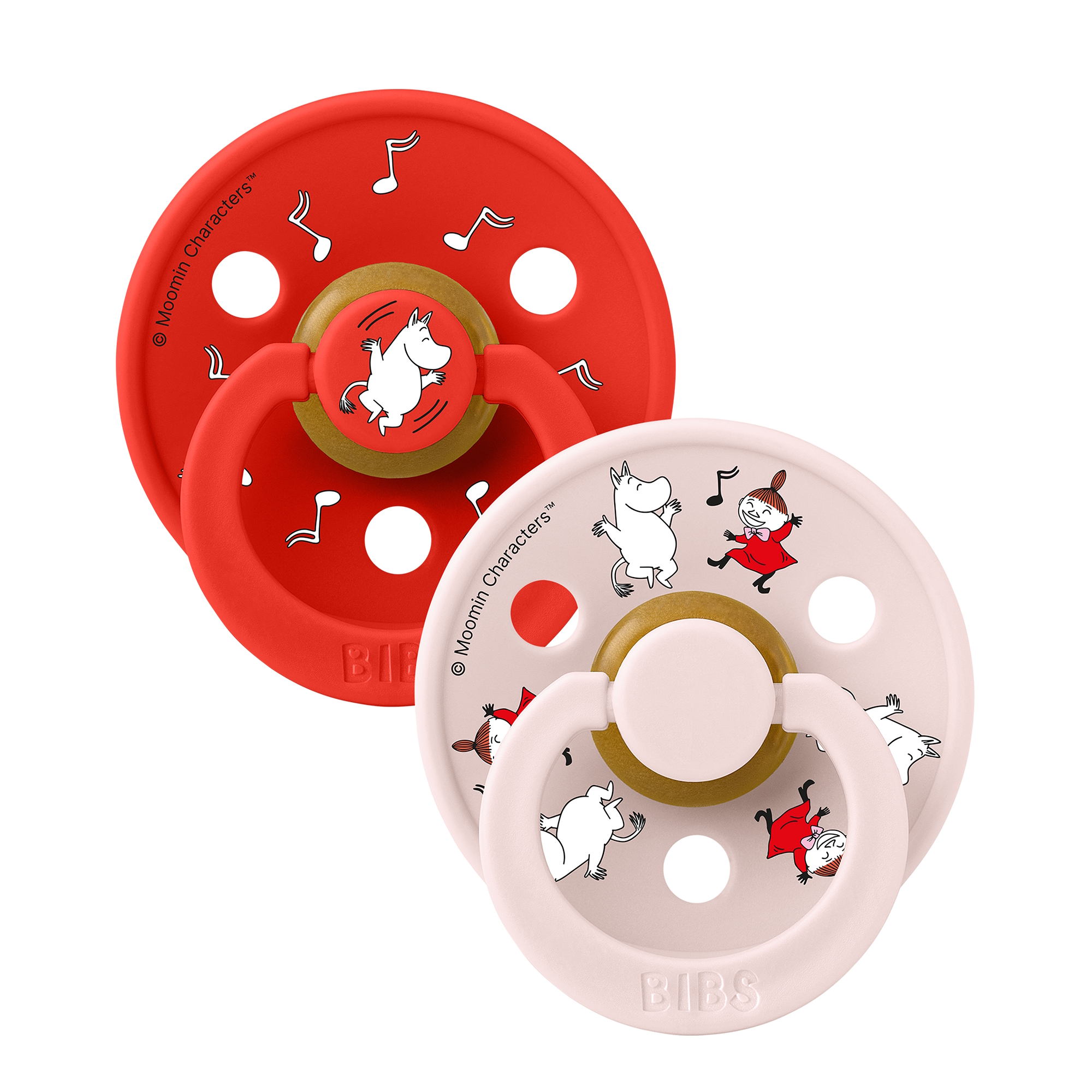 Bibs x Moomin Pacifier Colour 2 pack Dancing Latex Size 1 Candy Apple mix