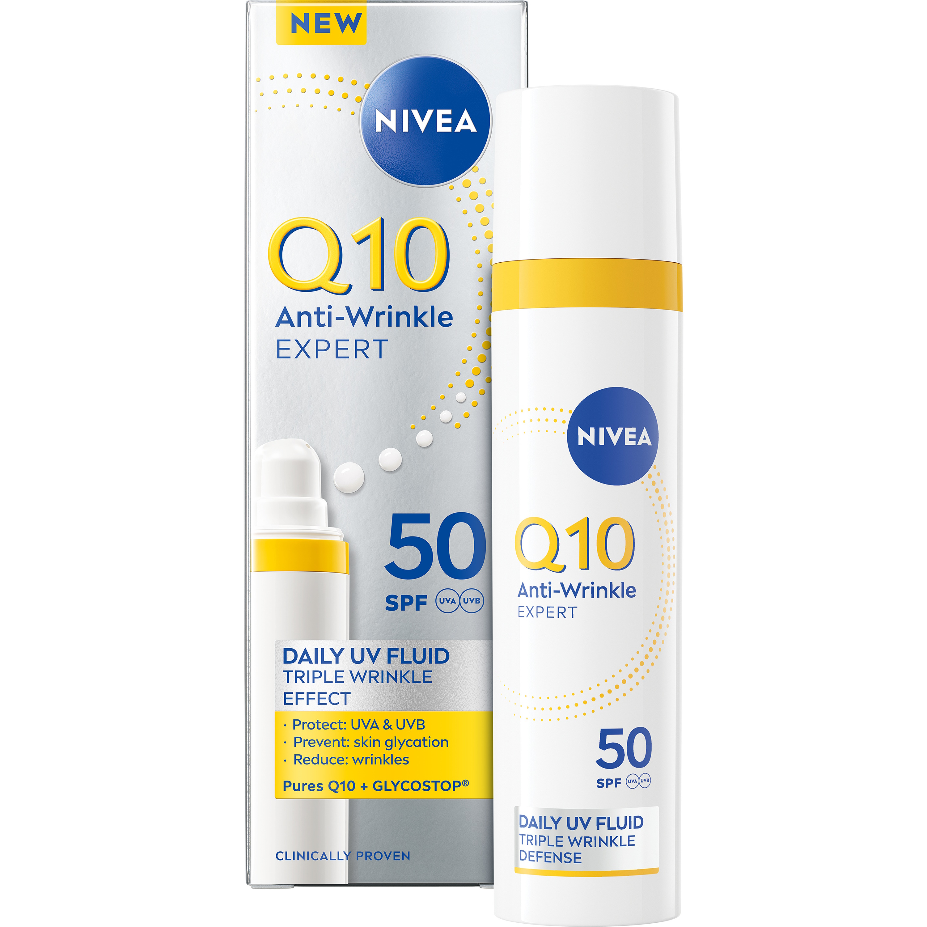 NIVEA Q10 Anti-Wrinkle Expert Daily UV Fluid SPF 50