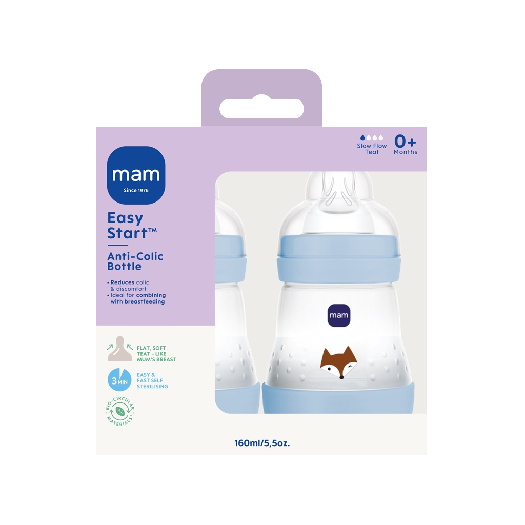 MAM Easy Start Anti-Colic 160ml 2p Blue