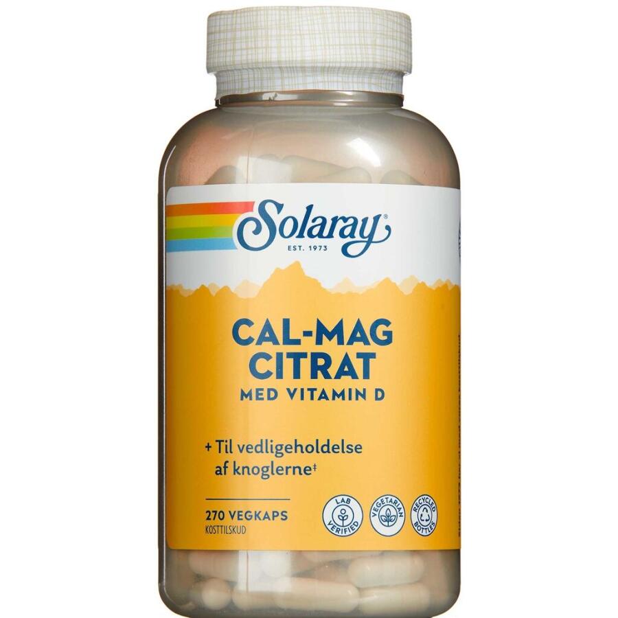 Solaray Cal-Mag Citrat + D-Vitamin