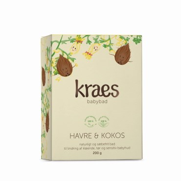 KRAES Havre/Kokos Babybad Pulver