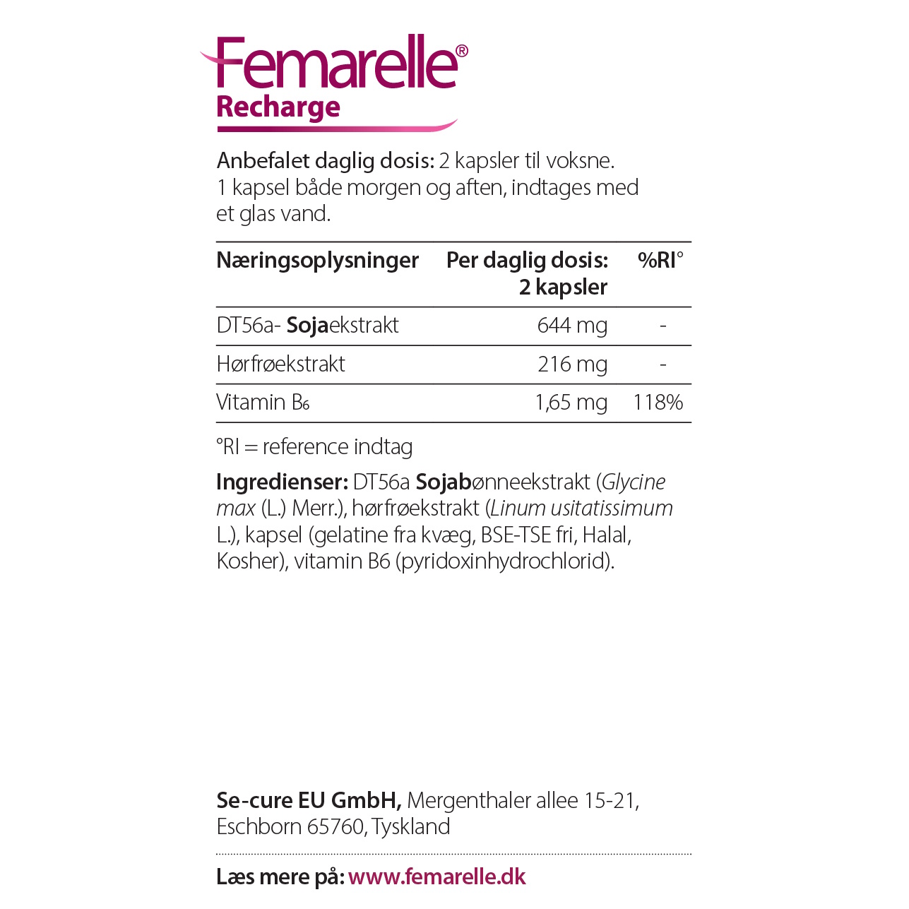 Femarelle Recharge Kapsler