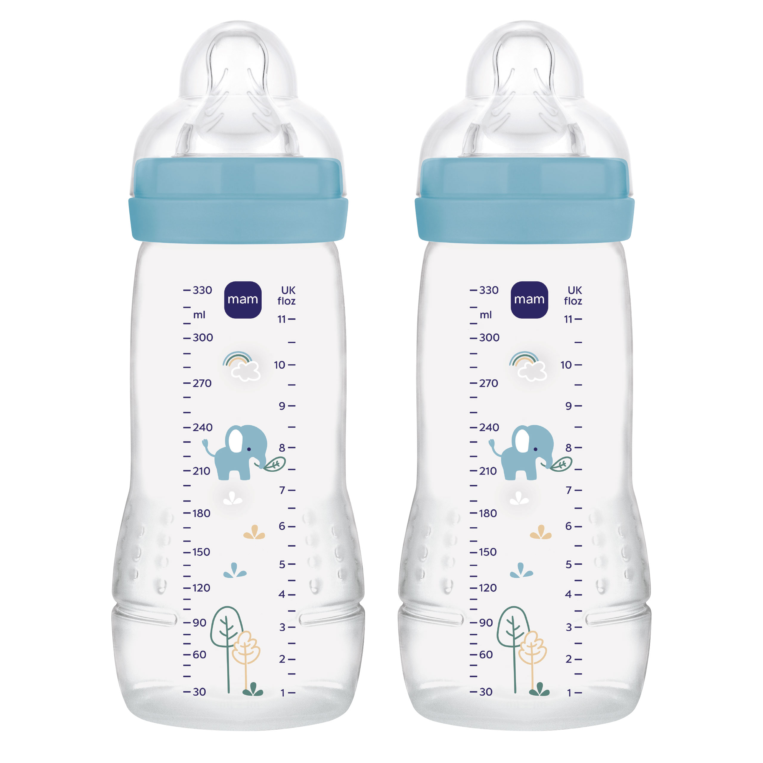 MAM Easy Active Baby Bottle 330ml 2p Blue