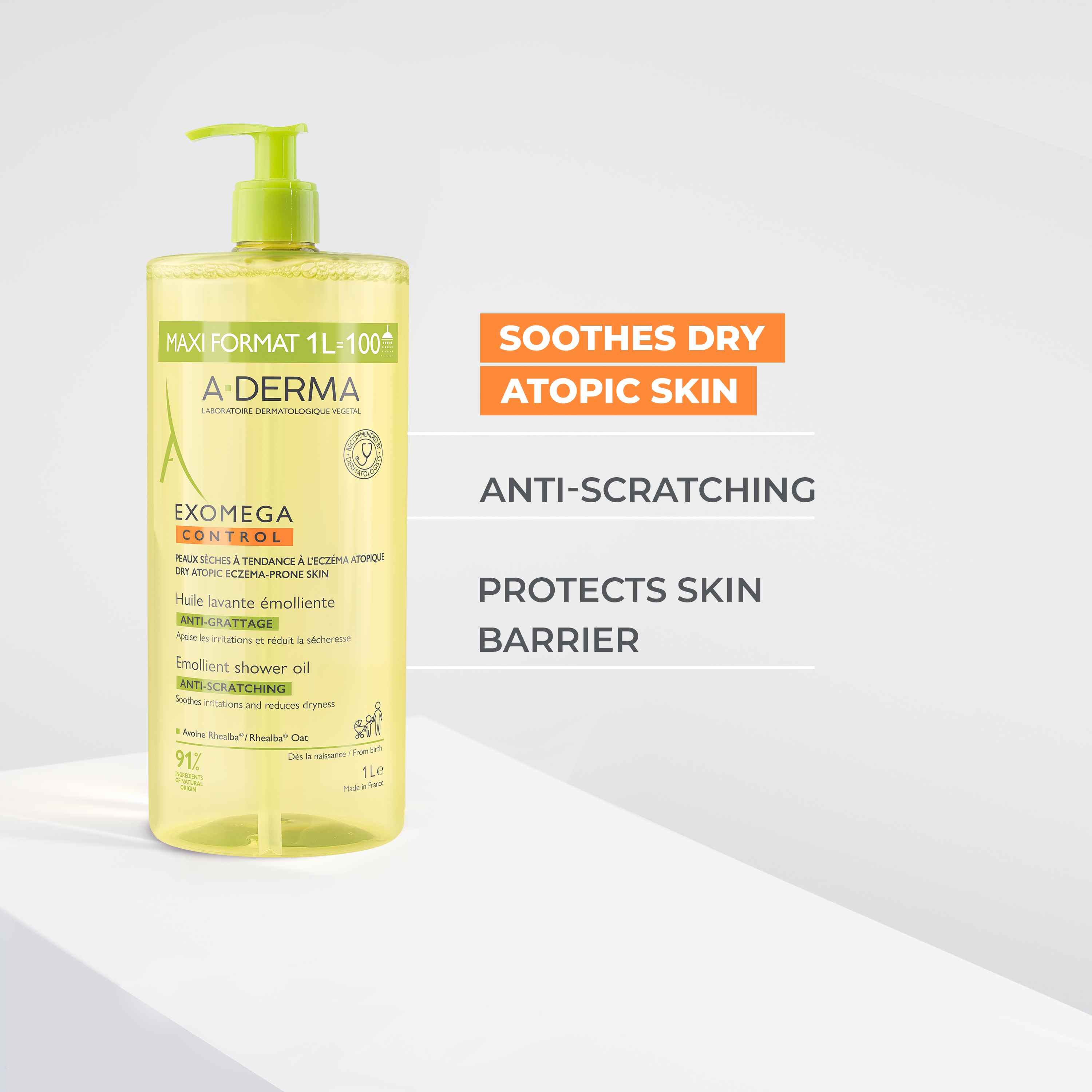 A-DERMA EXOMEGA CONTROL Shower Oil 1L