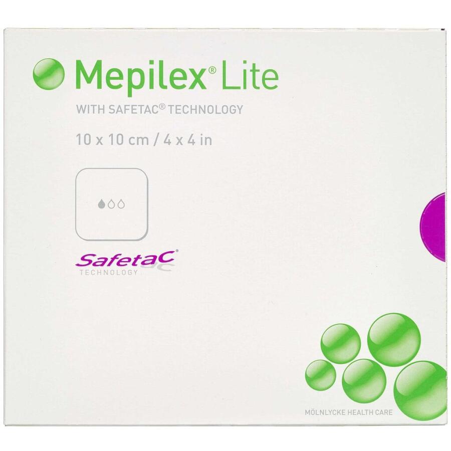 Mepilex Lite med Safetac 10 x 10 cm