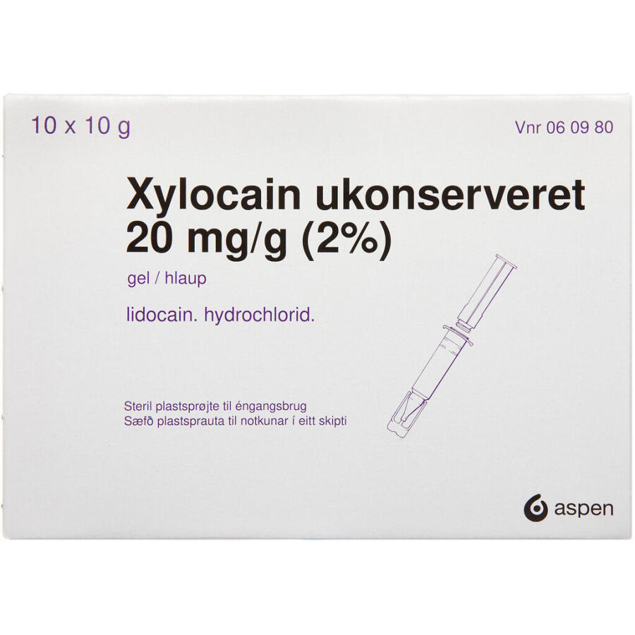 Xylocain ukonserveret