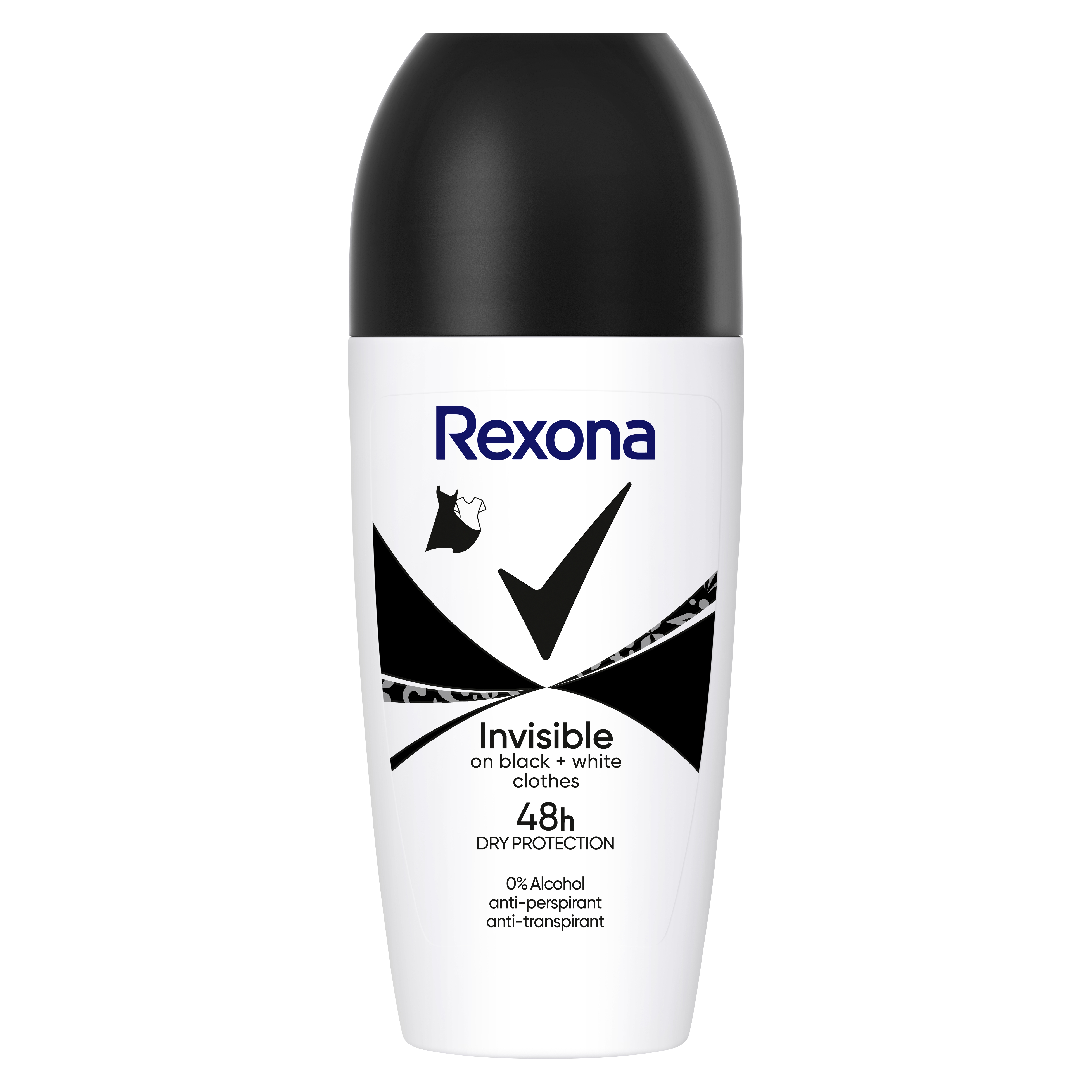Rexona Invisible Black + White Antiperspirant Deo Roll-On