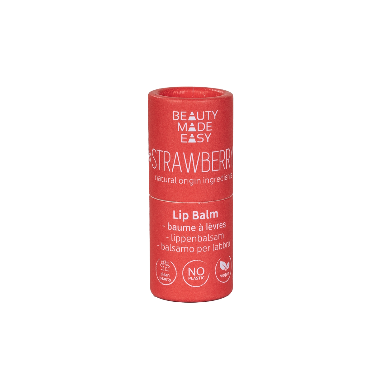 Beauty Made Easy Paper tube Lip balm - STRAWBERRY