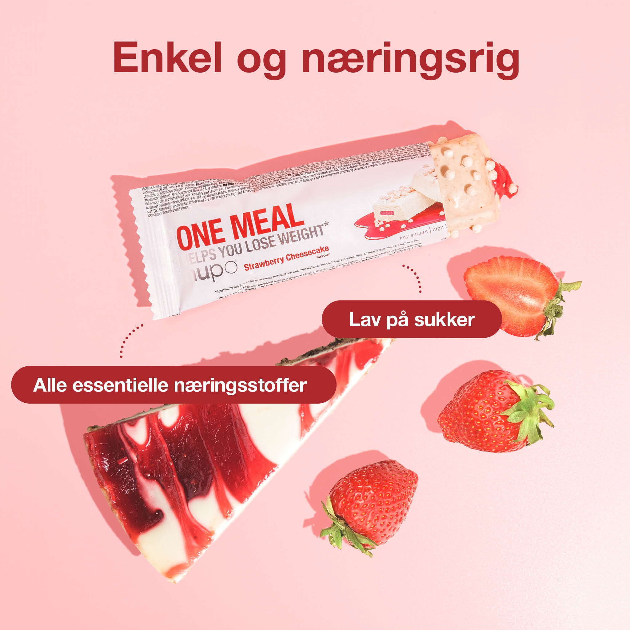 Nupo One Meal Bar Strawberry Cheesecake