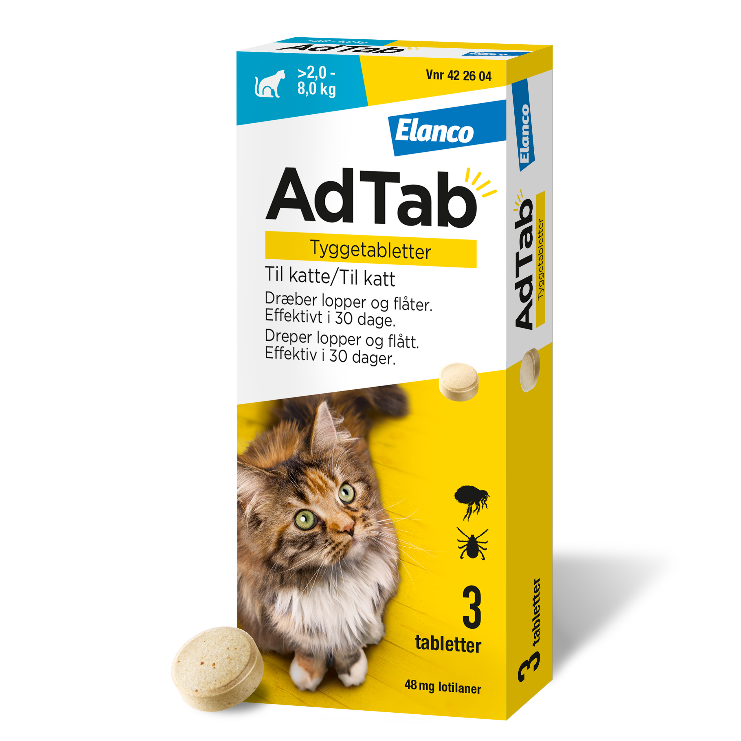 AdTab til katte >2.0-8.0 kg