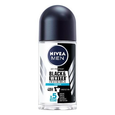 NIVEA Black & White Invisible Fresh Male Roll on