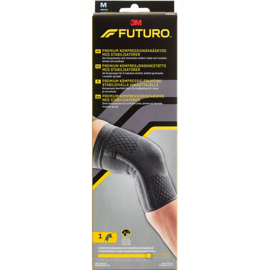 Futuro Premium Kompressionsknæbind med Stabilisatorer Str. M