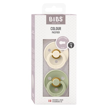 BIBS Colour 2-pak Ivory/Sage Size 1