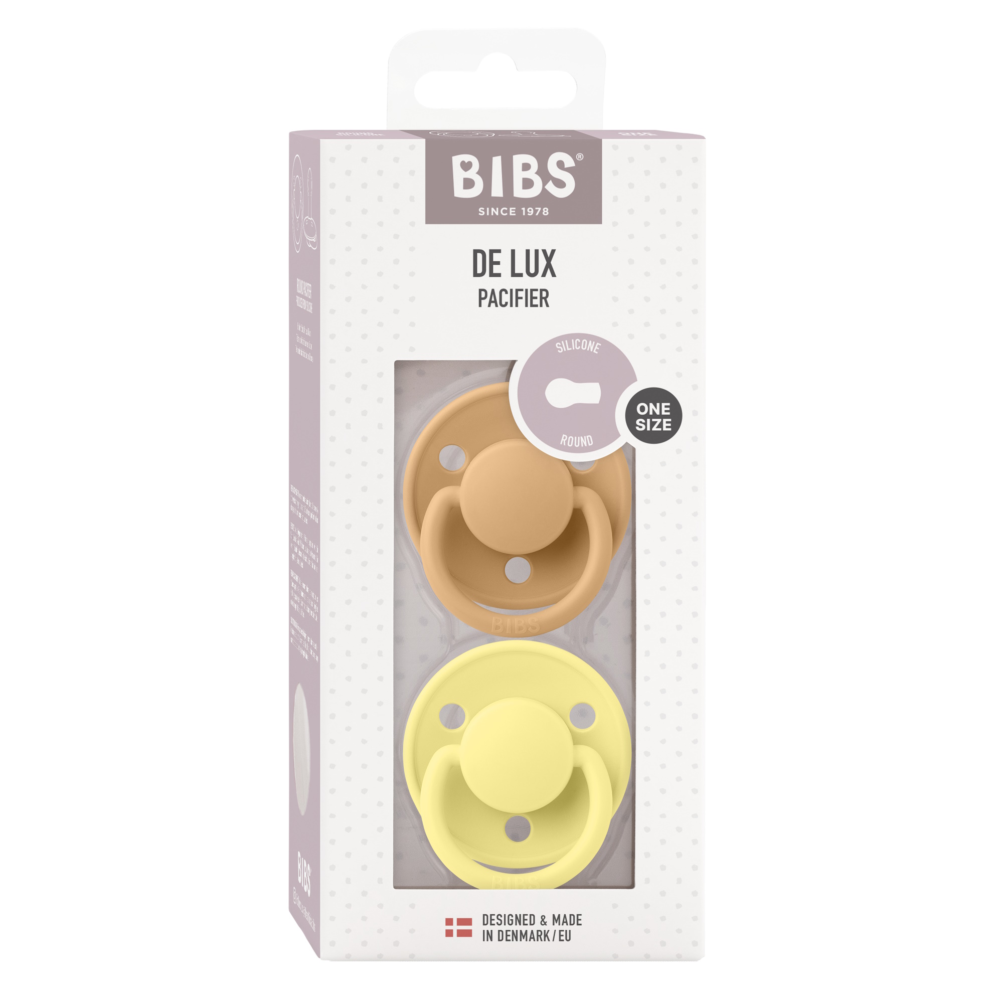 BIBS De Lux 2-pak Desert Sand/Sunshine One Size