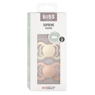 BIBS Supreme 2-pak Ivory/Blush Size 2