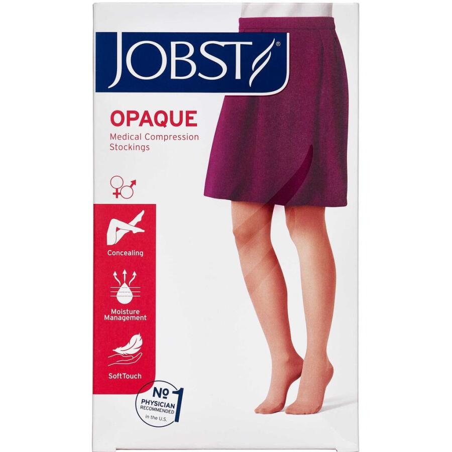 Jobst Opaque Sort Kvinde Kompresionsknæstrømpe Str. S