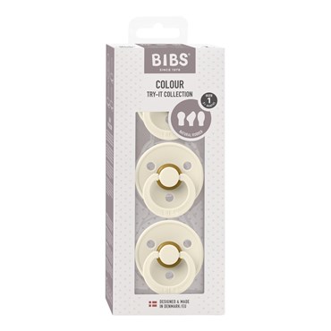 BIBS Try-it Colour 3-pak Ivory Size 1