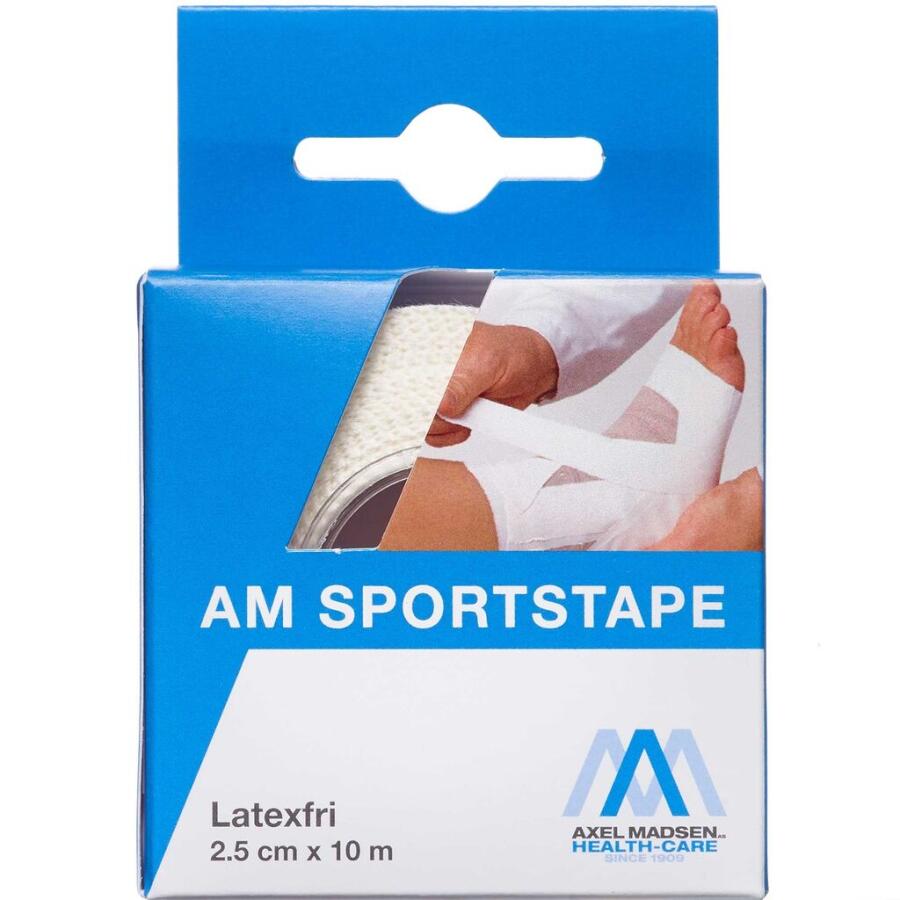 AM Sportstape Latexfri 2,5 cm x 10 m