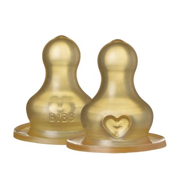 BIBS Bottle Nipple 2-pak Naturgummi Slow Flow