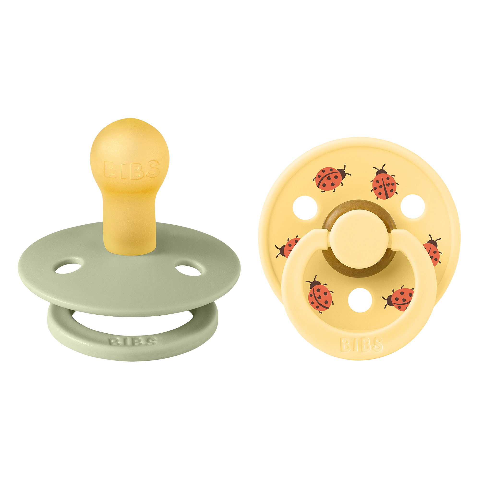 BIBS Pacifier Studio Colour 2-pak Ladybug Sage Mix Size 1