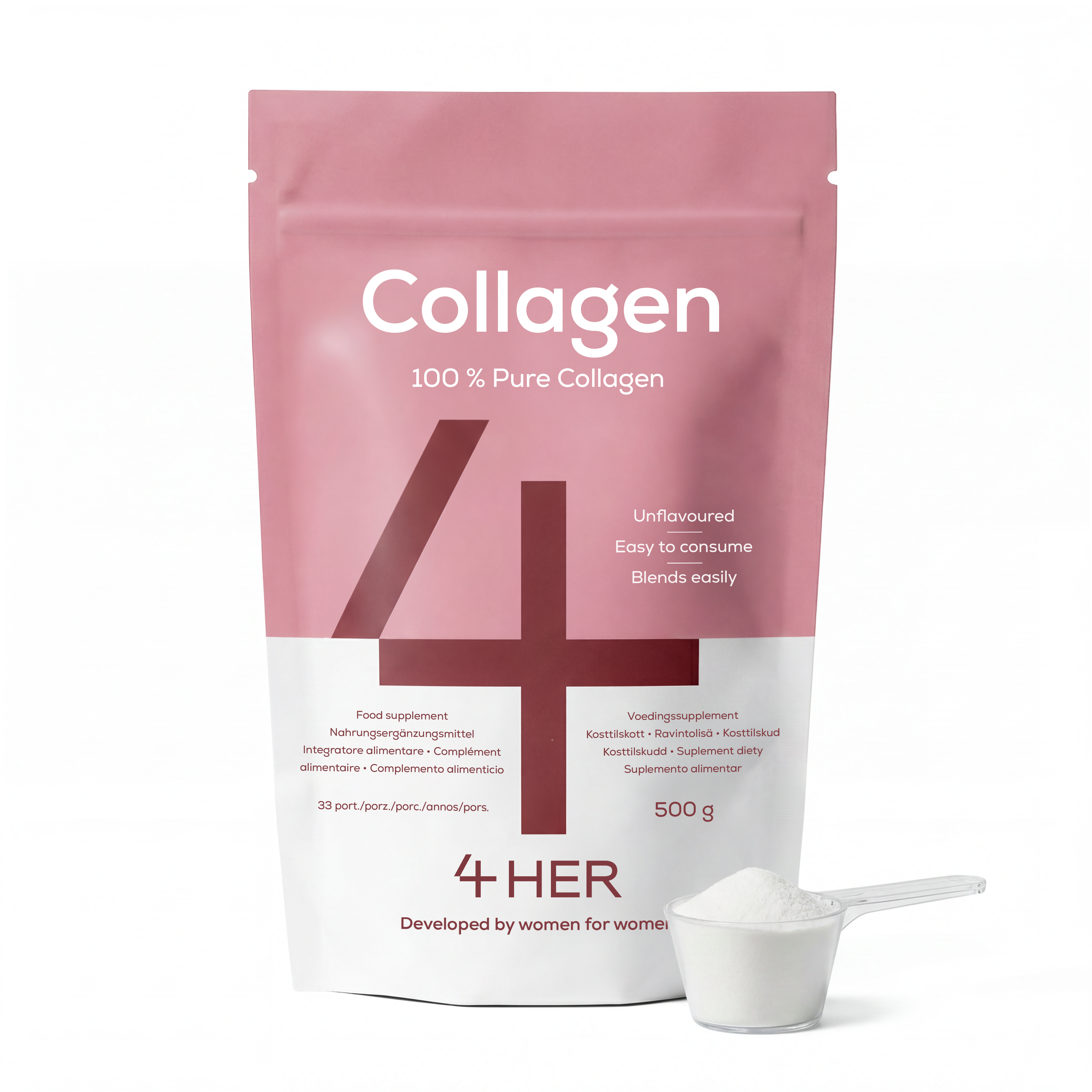 4 HER Collagen Pure kollagenpulver 500 g