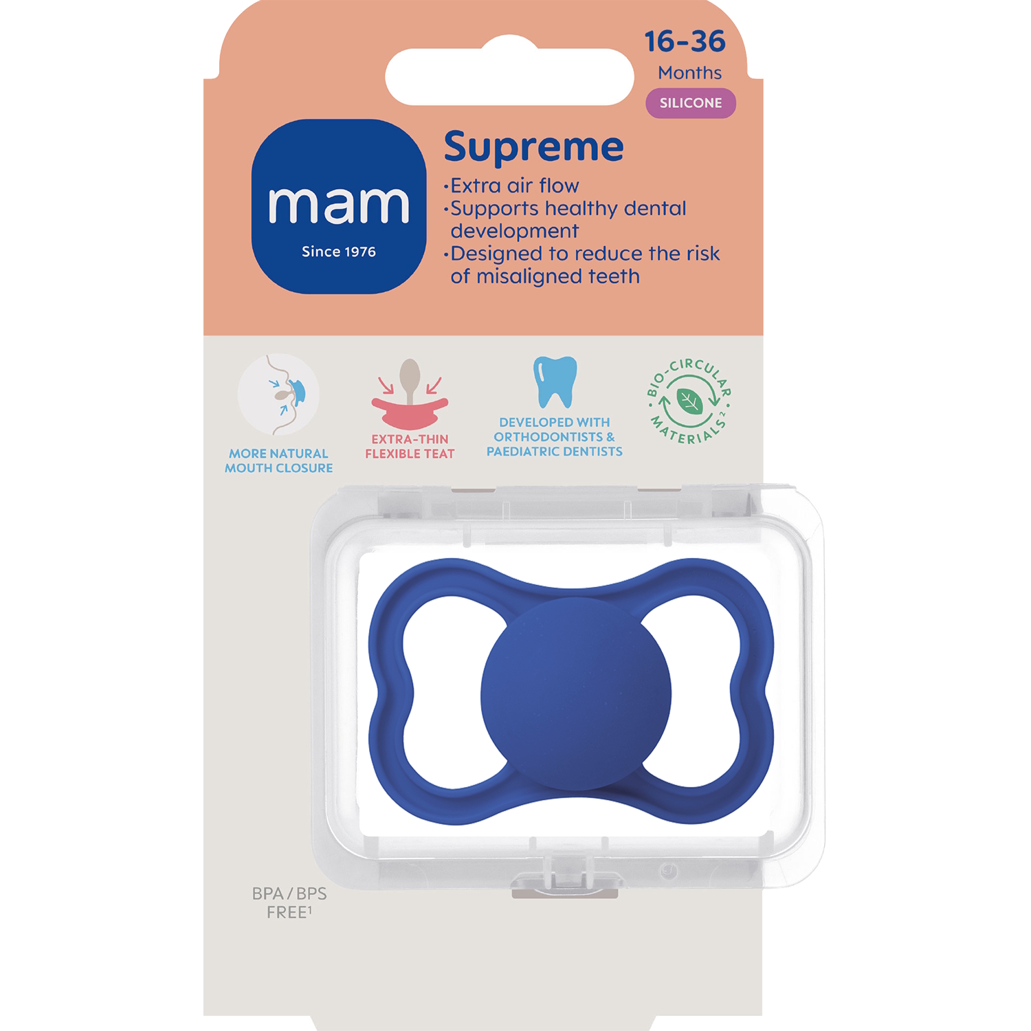 MAM Supreme 16-36m Silk 1p Box H Blue Unprinted