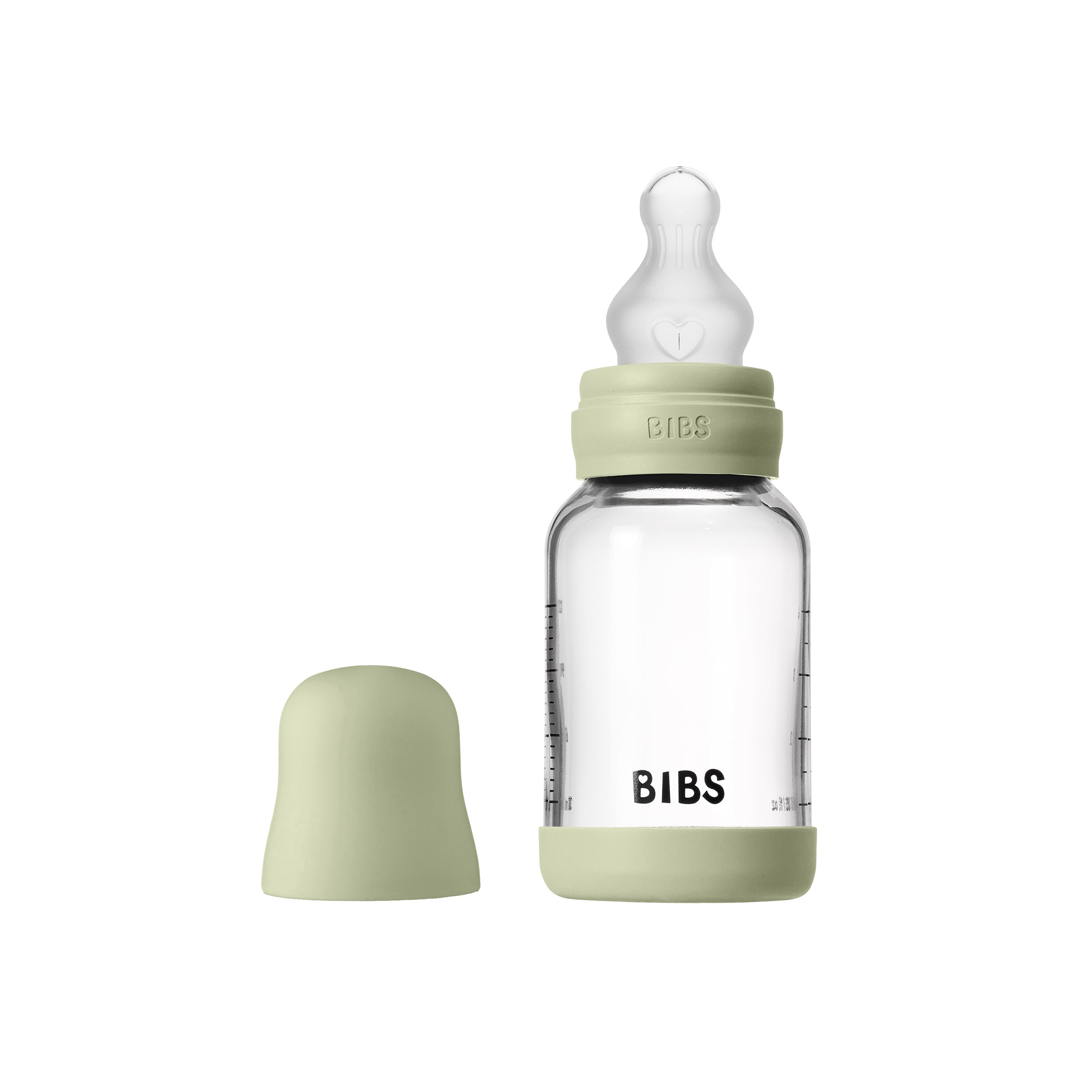 BIBS Baby Glass Bottle Silikone Slow Flow Sage
