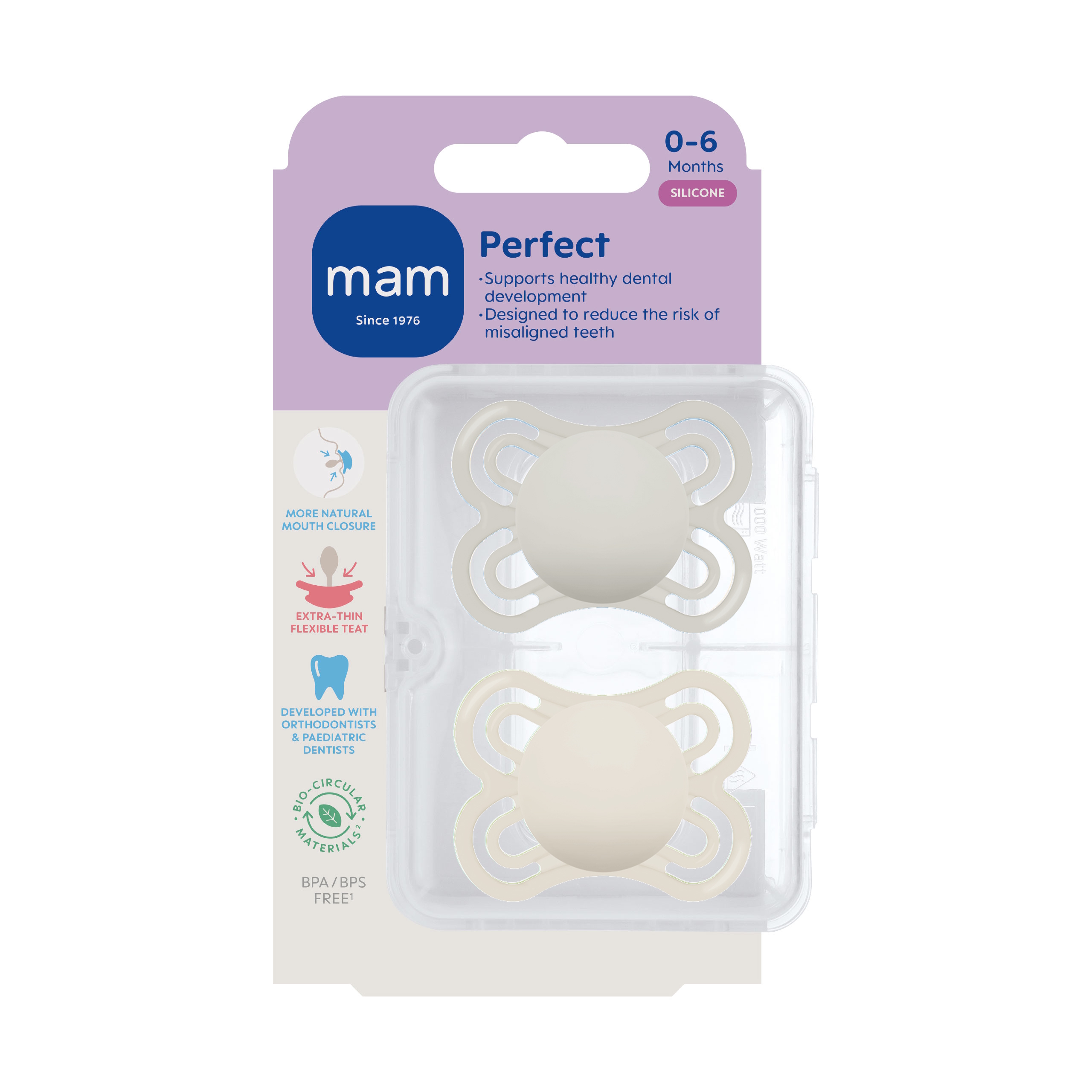 MAM Perfect Silk 0-6m 2p Box V Neutral