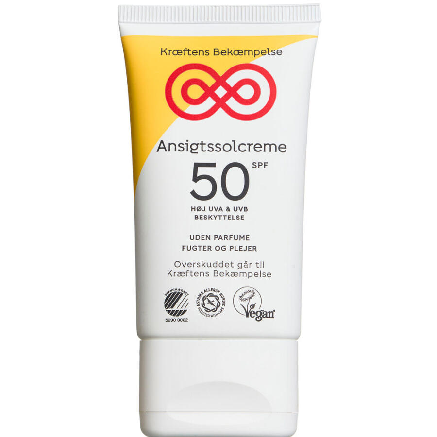 Kræftens Bekæmpelse Ansigtssolcreme SPF50