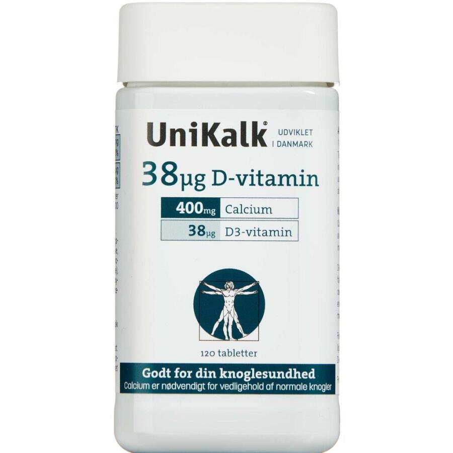 Unikalk 38 µg + D-Vitamin Tabletter