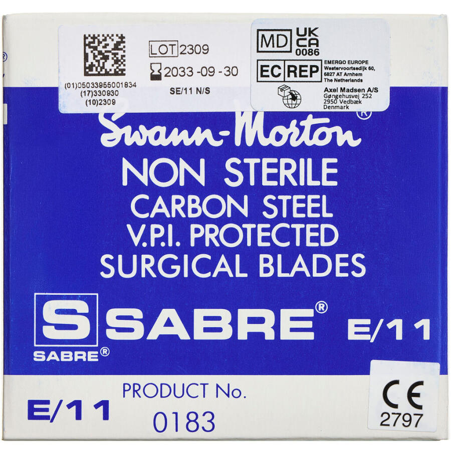 Sabre Carbon Skalpelblade E/11 usteril