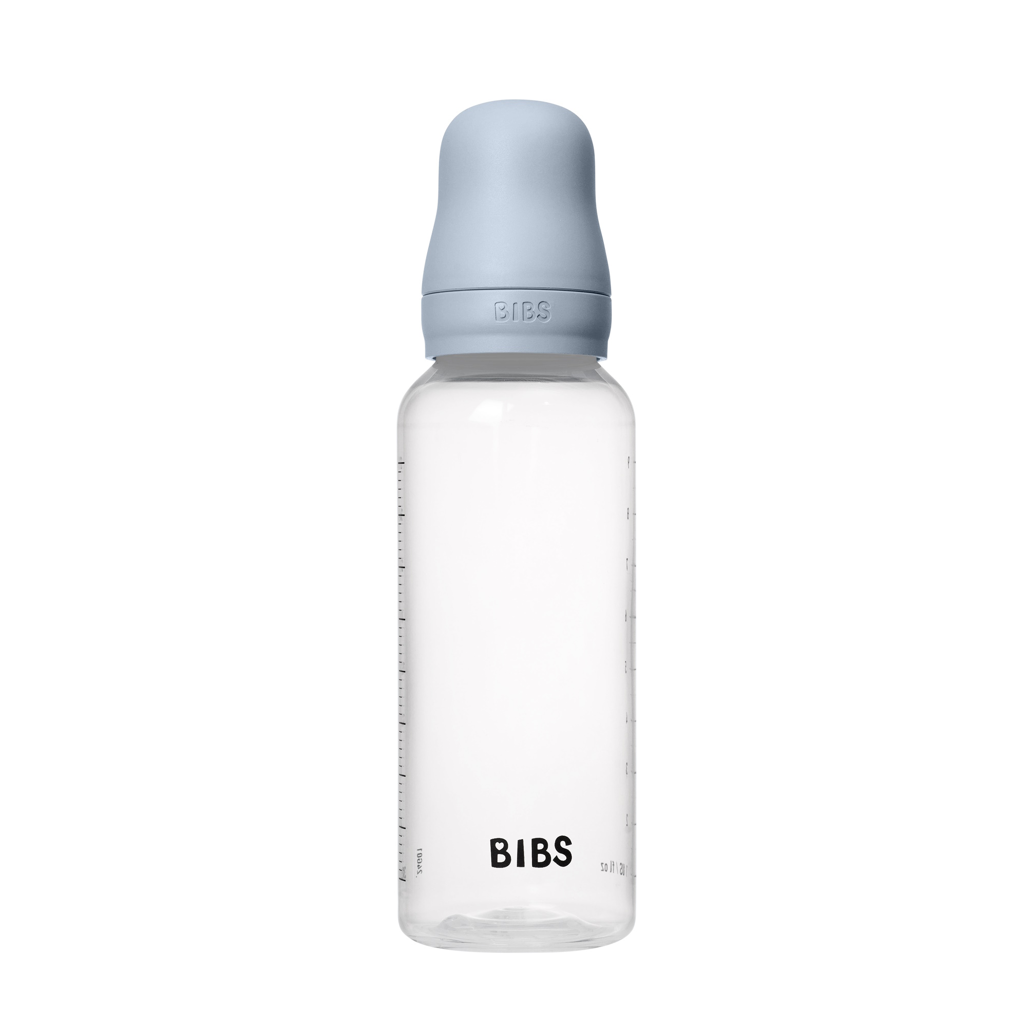 BIBS Baby Plast Bottle Naturgummi Medium Flow Baby Blue