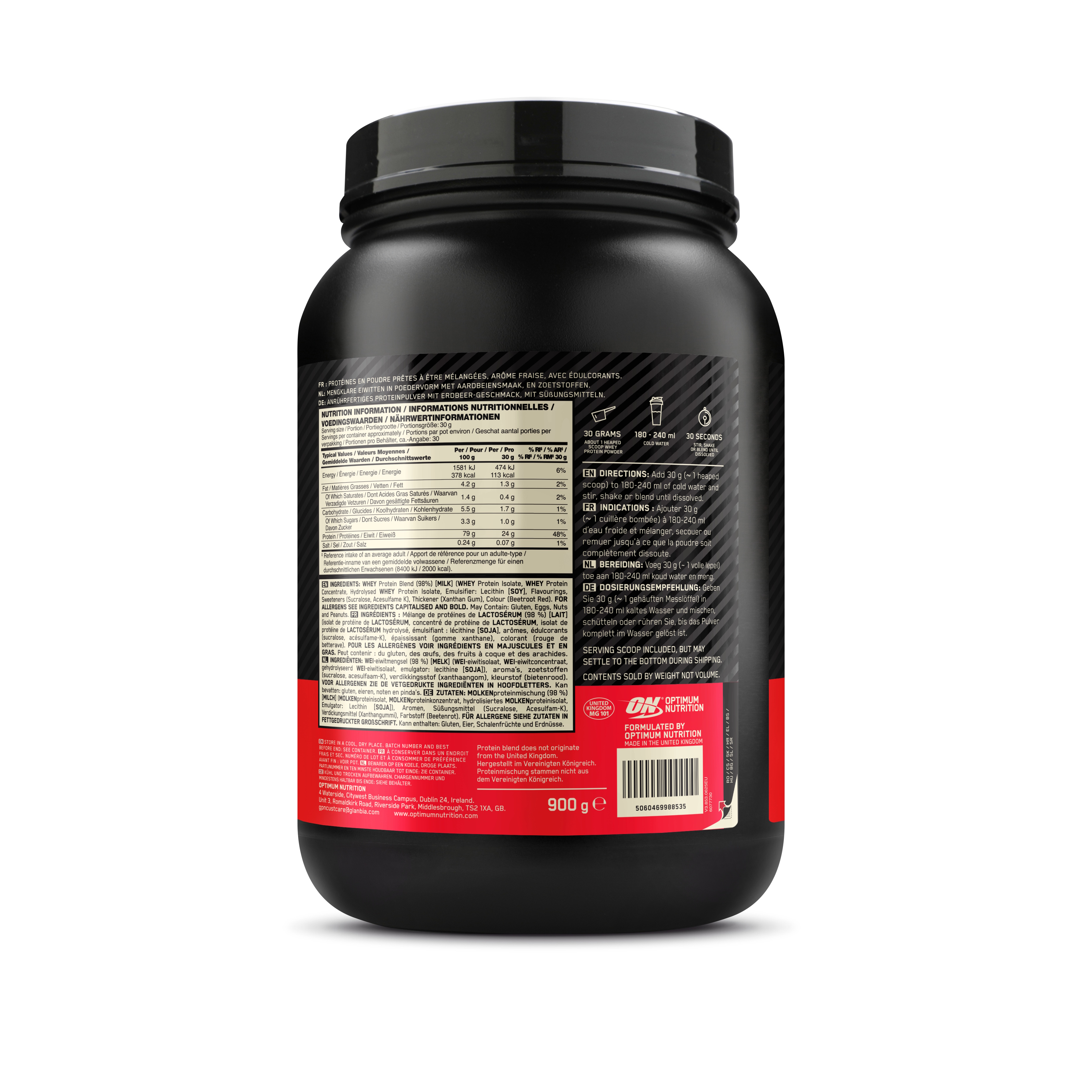 Optimum Nutrition Gold Standard 100% Delicious Strawberry 900g.