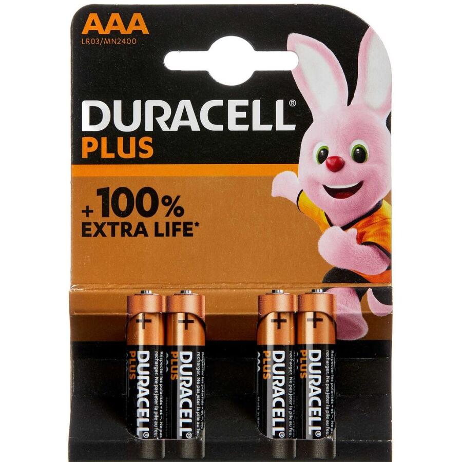 Duracell plus aaa alkalin 4pak