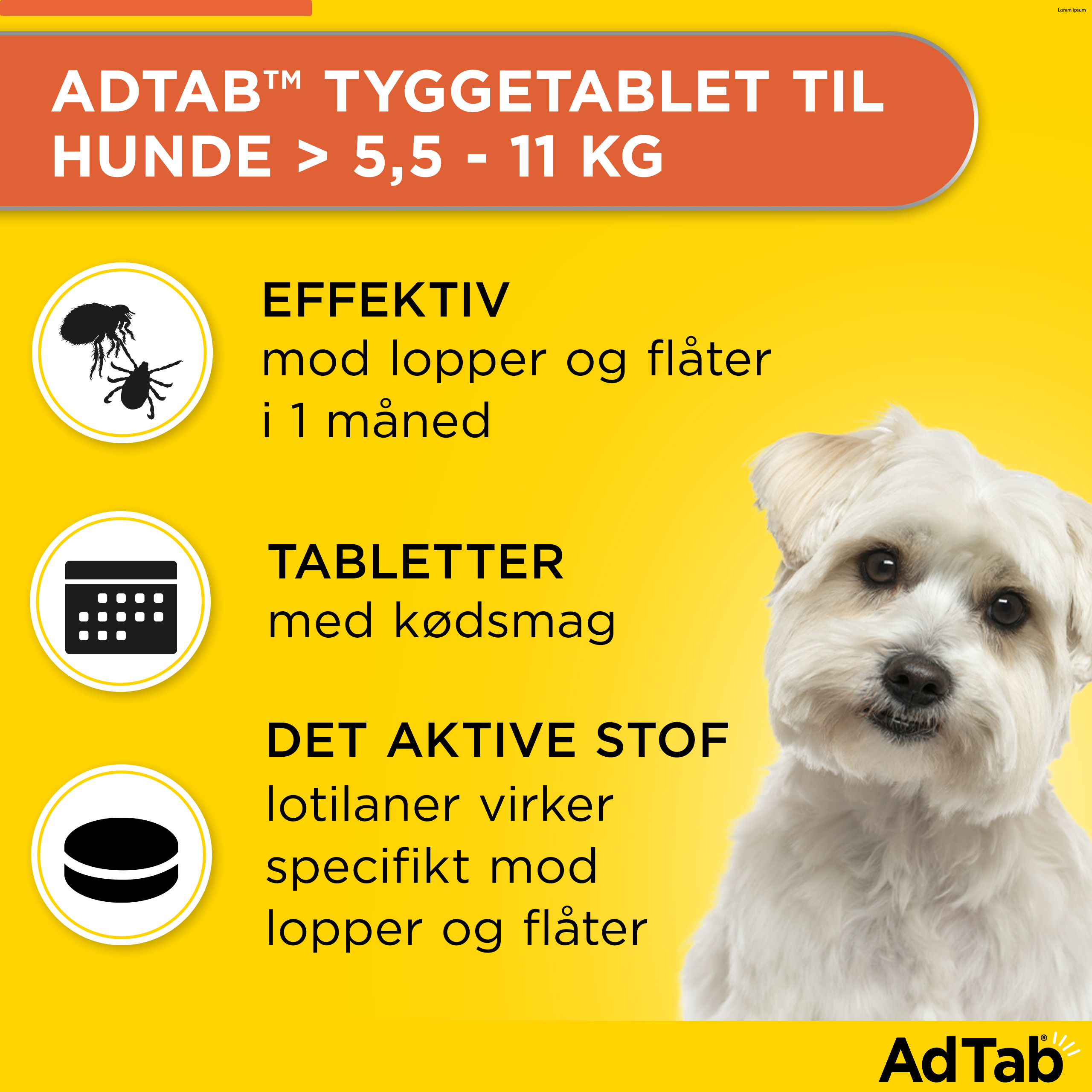 AdTab til hunde >5.5-11 kg