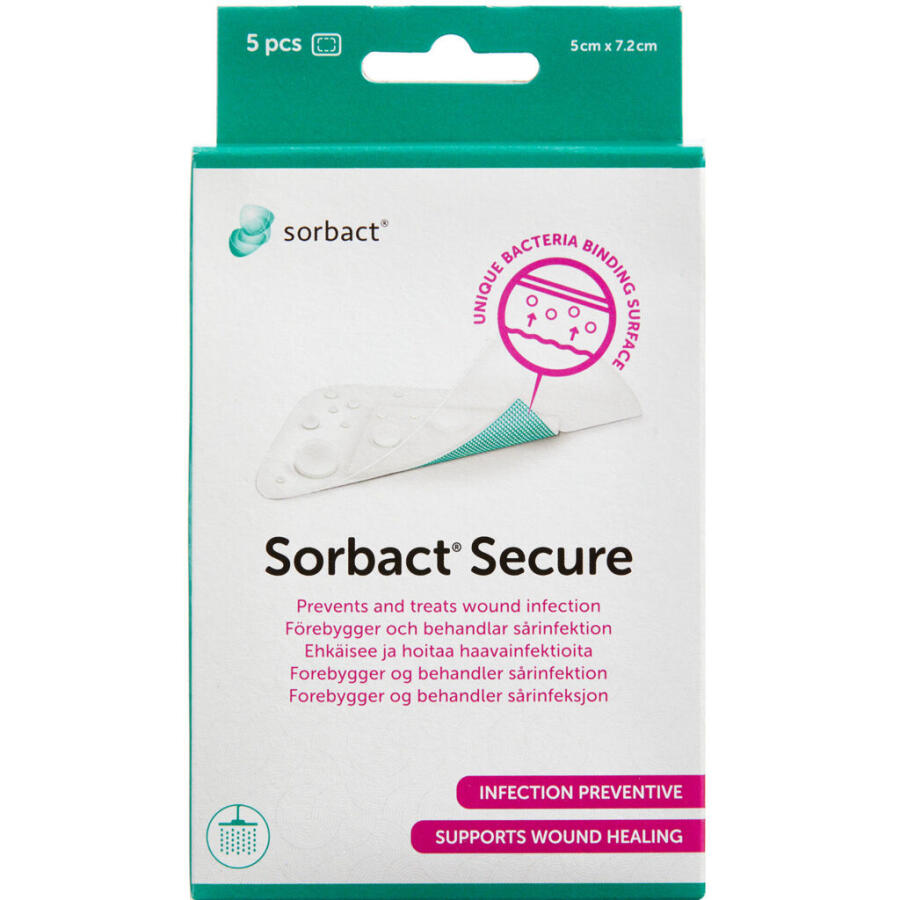 Sorbact Secure Plaster 5 x 7,2 cm