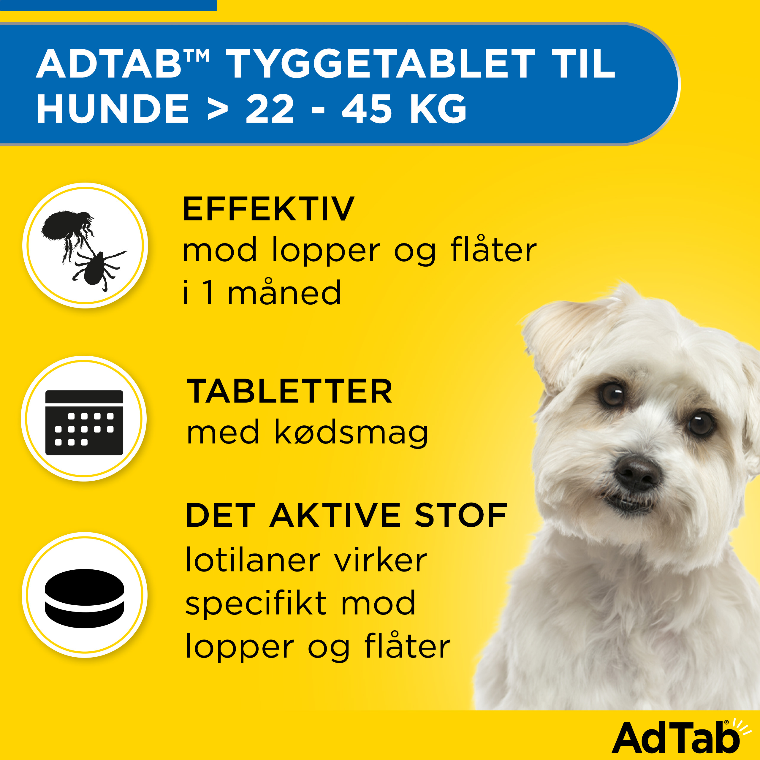 AdTab til hunde >22-45 kg